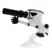 wholesale White Bazooka Alien Glass Bong 15cm