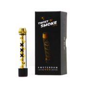 Twist 'n Smoke Twisted Pipa de Cristal Oro Edición Especial Ámsterdam