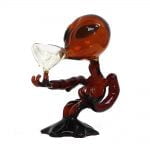 Bong de Cristal Alien Rojo 15cm