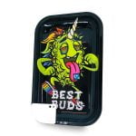 Best Buds Bandeja Metálica Grande LSD con Tarjeta Grinder Magnética