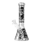 Bong de Cristal Grueso Gorilla Negro que Brilla en la Oscuridad 25cm