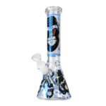 Bong de Cristal Grueso Gorilla Azul que Brilla en la Oscuridad 25cm