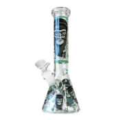 Bong de Cristal Grueso Gorilla Verde que Brilla en la Oscuridad 25cm