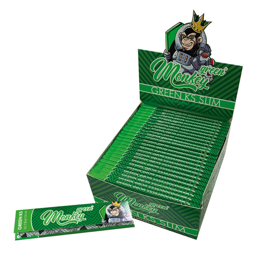 Monkey King Papel Slim Verde KS (50pcs/display)