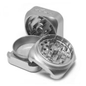 Krush Kube 3.0 Grinder de Aluminio Gris Acero  3 Piezas - 55mm