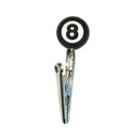 Roach de Silicona con Clip de Metal 8-Ball (12pcs/bolsa)