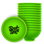 Best Buds Tazón de Mezcla de Silicona 7cm Verde con Logo Negro (12uds/paquete)