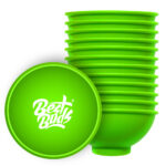 Best Buds Tazón de Mezcla de Silicona 7cm Verde con Logo Blanco (12uds/paquete)