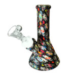 Bong de Silicona Mexican Skulls Negro 13cm