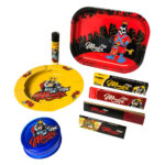 Monkey King Try Kit Bandeja de Liar con Grinder, Papeles, Filtros y Mechero