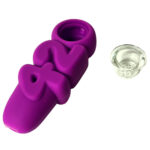 wholesale 420 silicone pipe purple 3