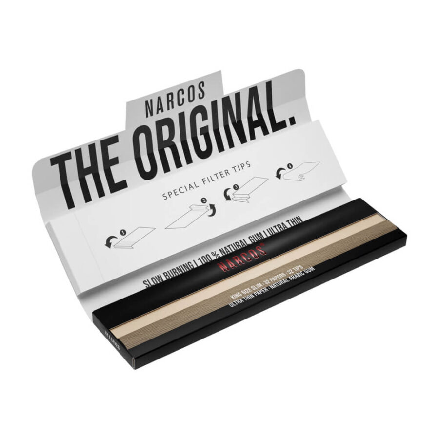 Narcos Papeles de Liar Slim King Size Marron + Filtros (24uds/display)