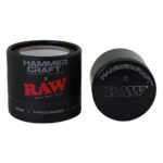 RAW Hammer Craft Grinder Grande de Aluminio Negro 4 Piezas - 60mm