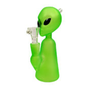 Alien Bong Verde con Vidrio Grueso 17cm