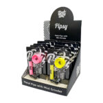 Best Buds Pipsy Colores Variados Pipa de Plastica-Metal con Mini Grinder (12uds/display)