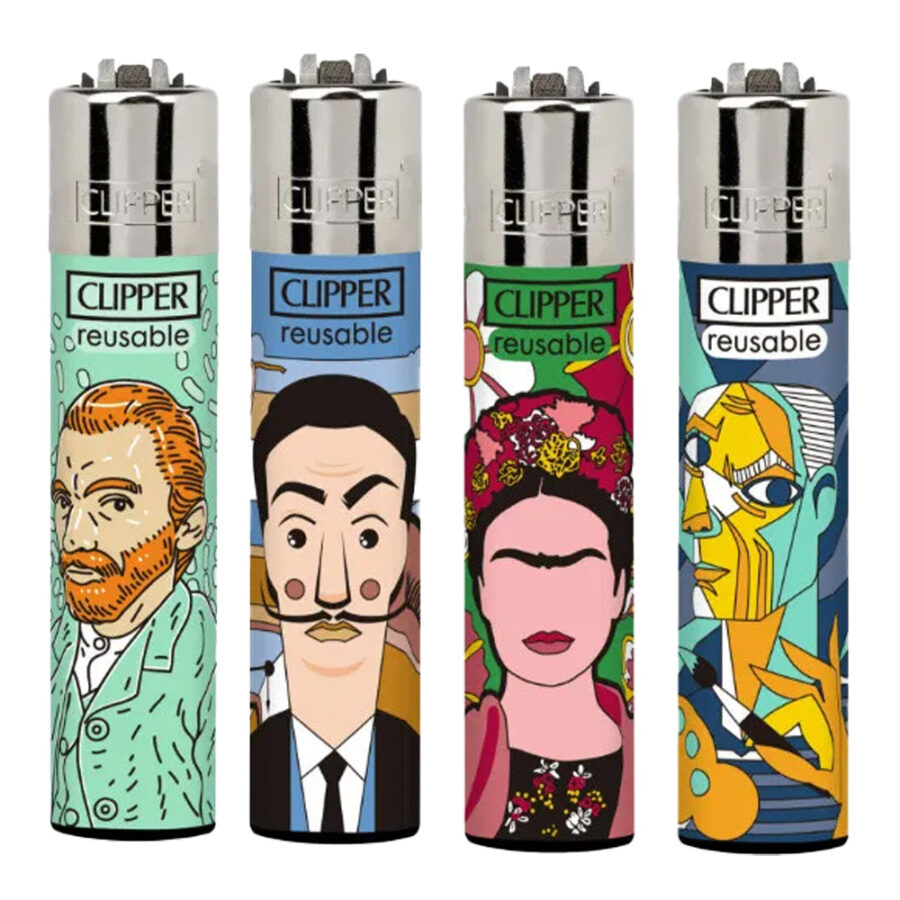 venta al por mayor-clipper-encendedores-artistas-24pcs-display