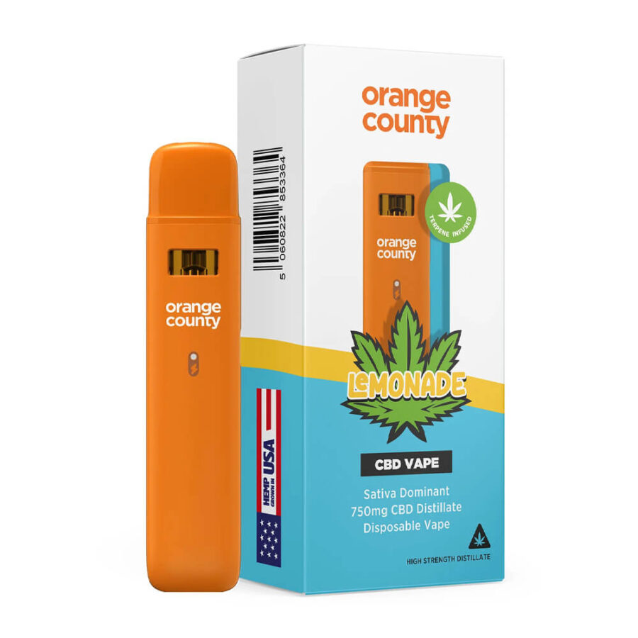 Orange County CBD 1ml Cali Vape Desechable 750mg CBD Zkittlez (10uds/display)