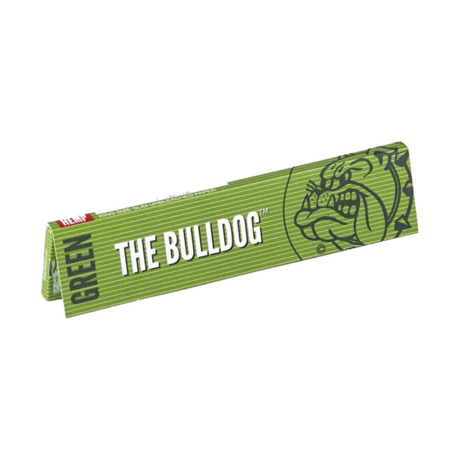 The Bulldog Hemp Green Slim Papeles de Liar sin Blanquear King Size (50uds/display)