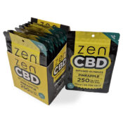 Zen CBD Gominolas de Piña 250mg por bolsa (10uds/display)