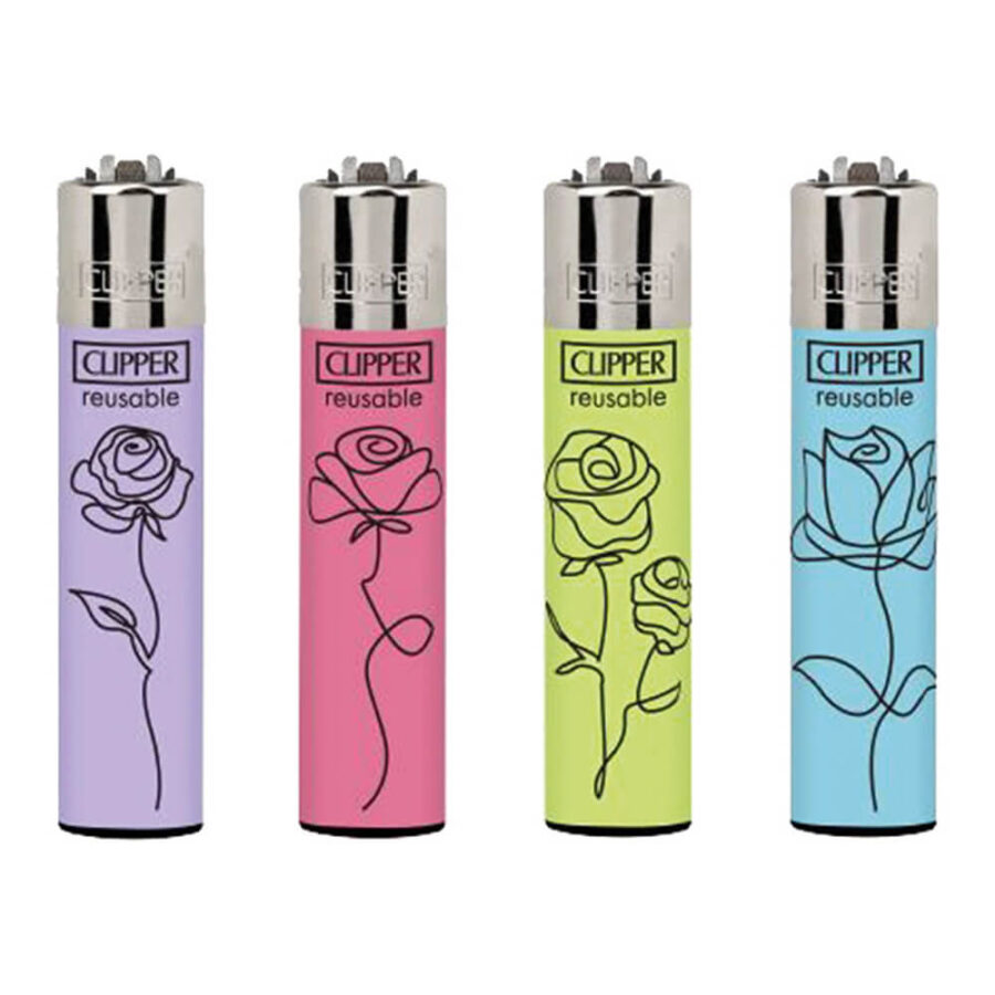 venta al por mayor-clipper-encendedores-flor-simple-24pcs-display-1