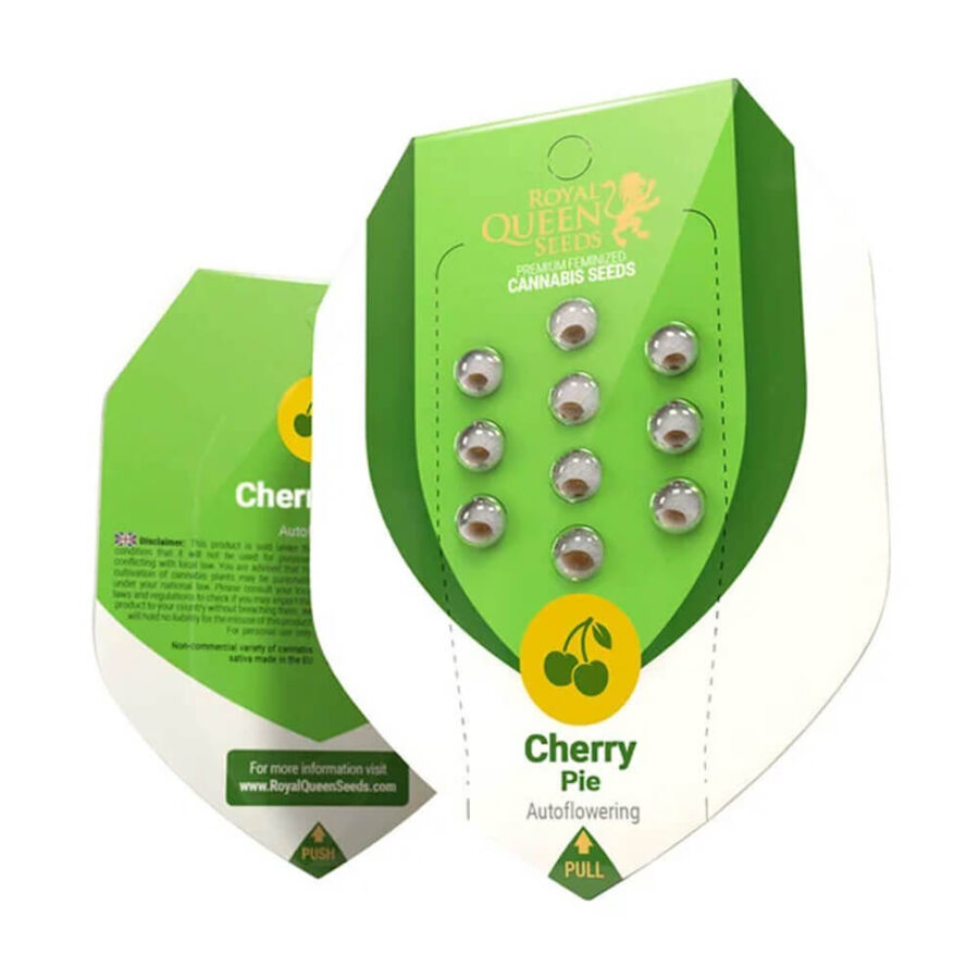 Royal Queen Seeds Cherry Pie Auto Semillas de Cannabis Autoflorecientes (Paquete de 3 Semillas)