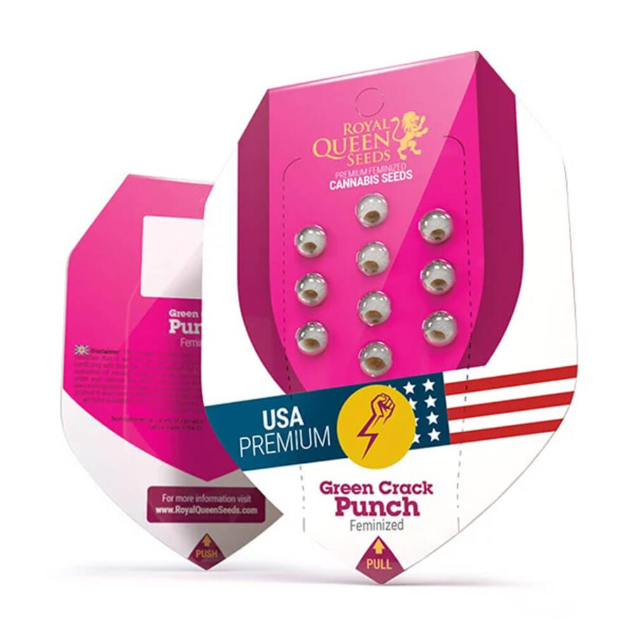 Royal Queen Seeds Green Crack Punch Semillas de Cannabis Feminizadas (Paquete de 3 Semillas)
