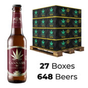 Cerveza de Cereza de Cannabis 4.5% Gold Leaf 330ml (27 cajas/648 cervezas)