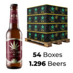 Cerveza de Cereza de Cannabis 4.5% Gold Leaf 330ml (54 cajas/1.296 cervezas)