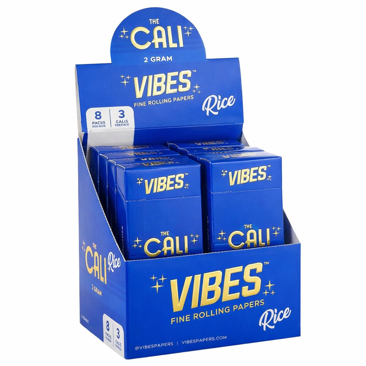 VIBES The Cali Cones Rice 2 g Paquete de 3 (expositor de 8 unidades) VIBES The Cali Cones Rice 2g 3 Pack 8pcsdisplay