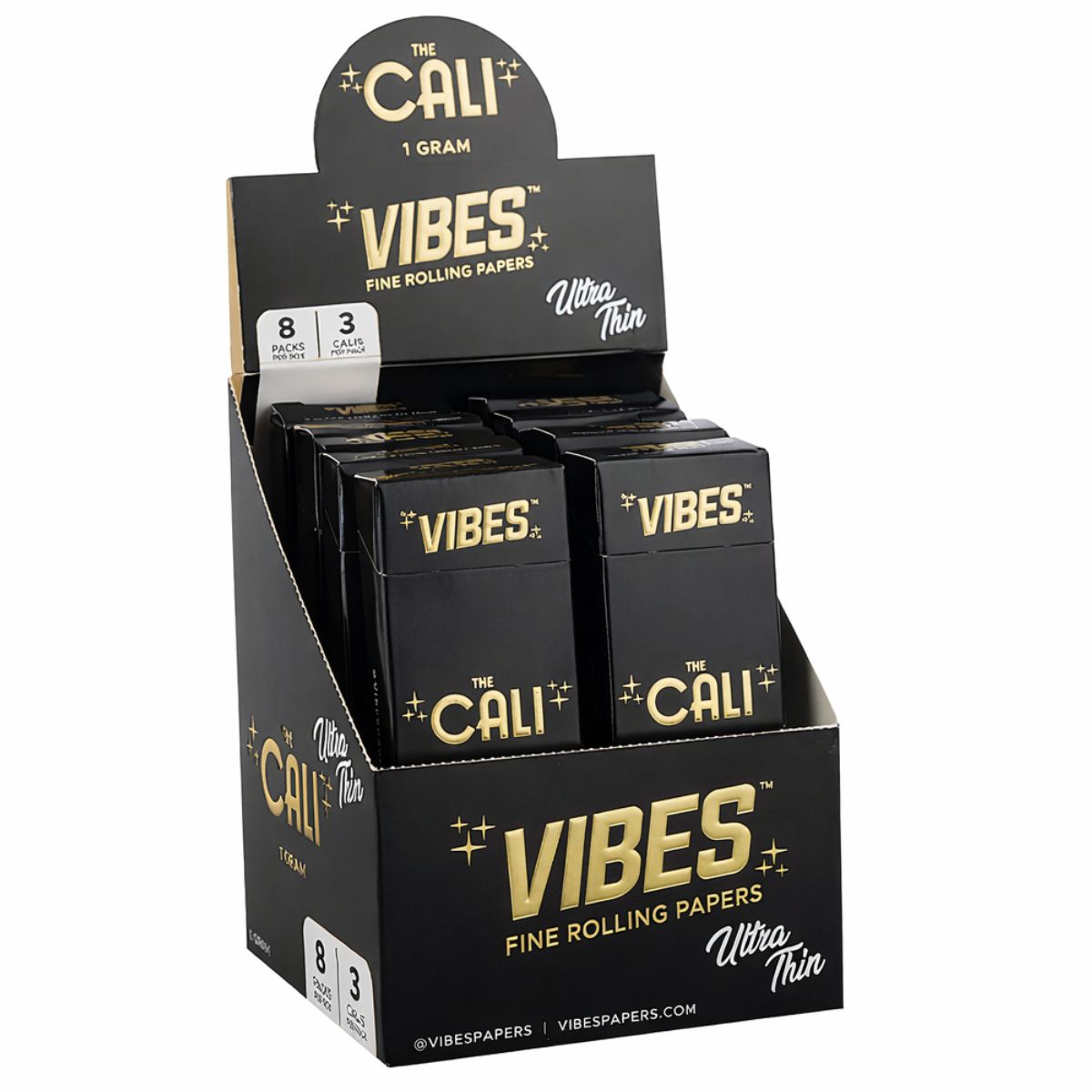 VIBES The Cali Cones Ultra Thin 1 g Paquete de 3 (expositor de 8 unidades) VIBES The Cali Cones Ultra Thin 1g 3 Pack 8pcsdisplay