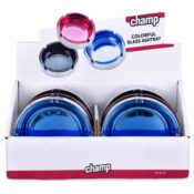 Wholesale Champ High Round Colorful Glass Ashtray 6pcsdisplay 1 1