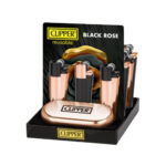 Clipper Metal Lighters Black Rose (12uds/display)