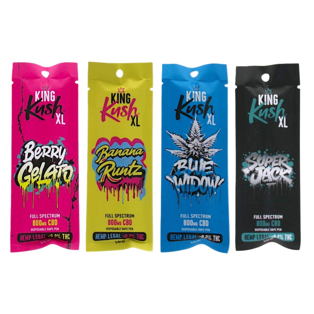 Vape Pen desechable King Kush XL de 800 mg de CBD de 1 ml (expositor de 10 unidades) King Kush XL 800mg CBD Disposable Vape Pen 1ml 10pcsdisplay