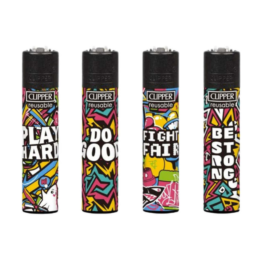 Clipper Lighters Classic Graffiti Motos (24uds/display)