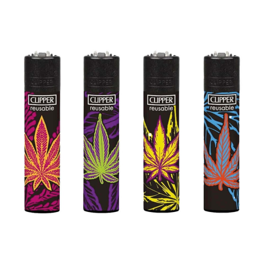 Clipper Lighters Classic Psycho Weed (24uds/display)