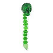 Designer Glass Skull Dabber de Vidrio 2 wholesale green skull glass dabber