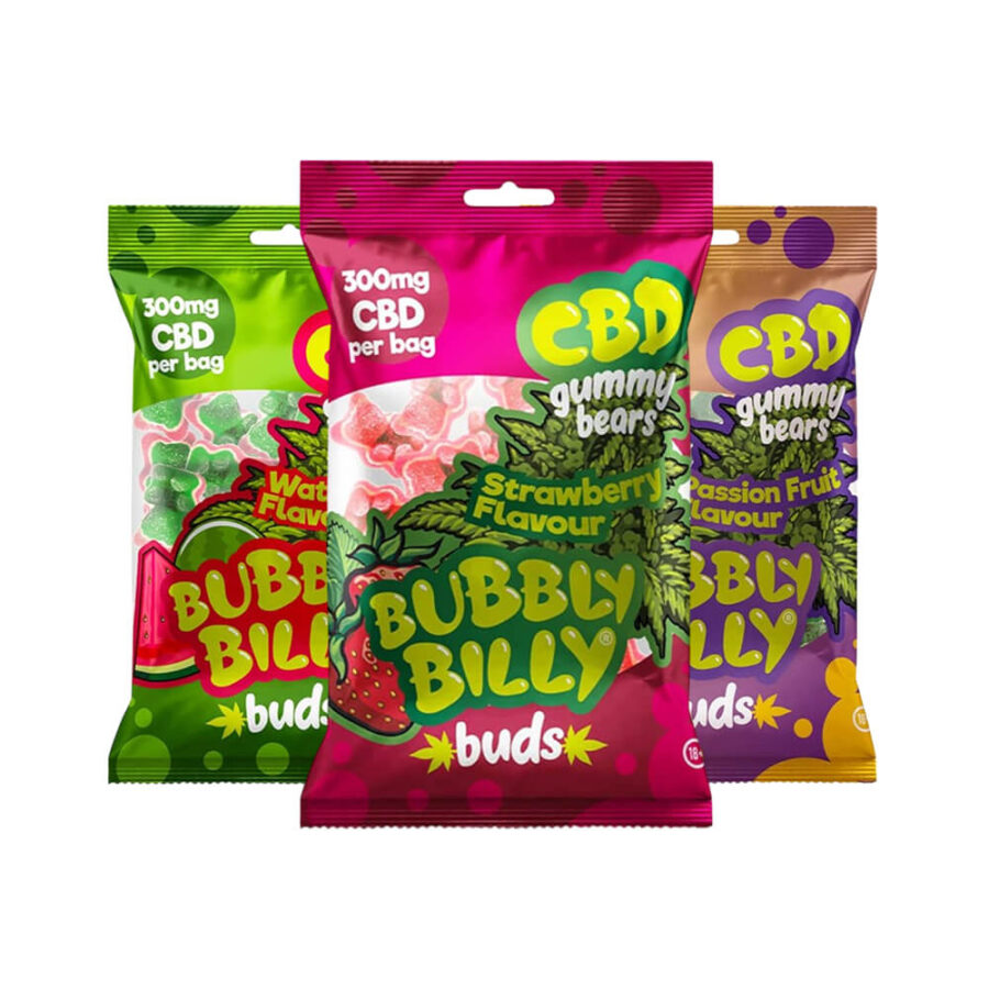 Bubbly Billy Buds CBD Gummy Bears 300mg CBD (40paquetes/caja)