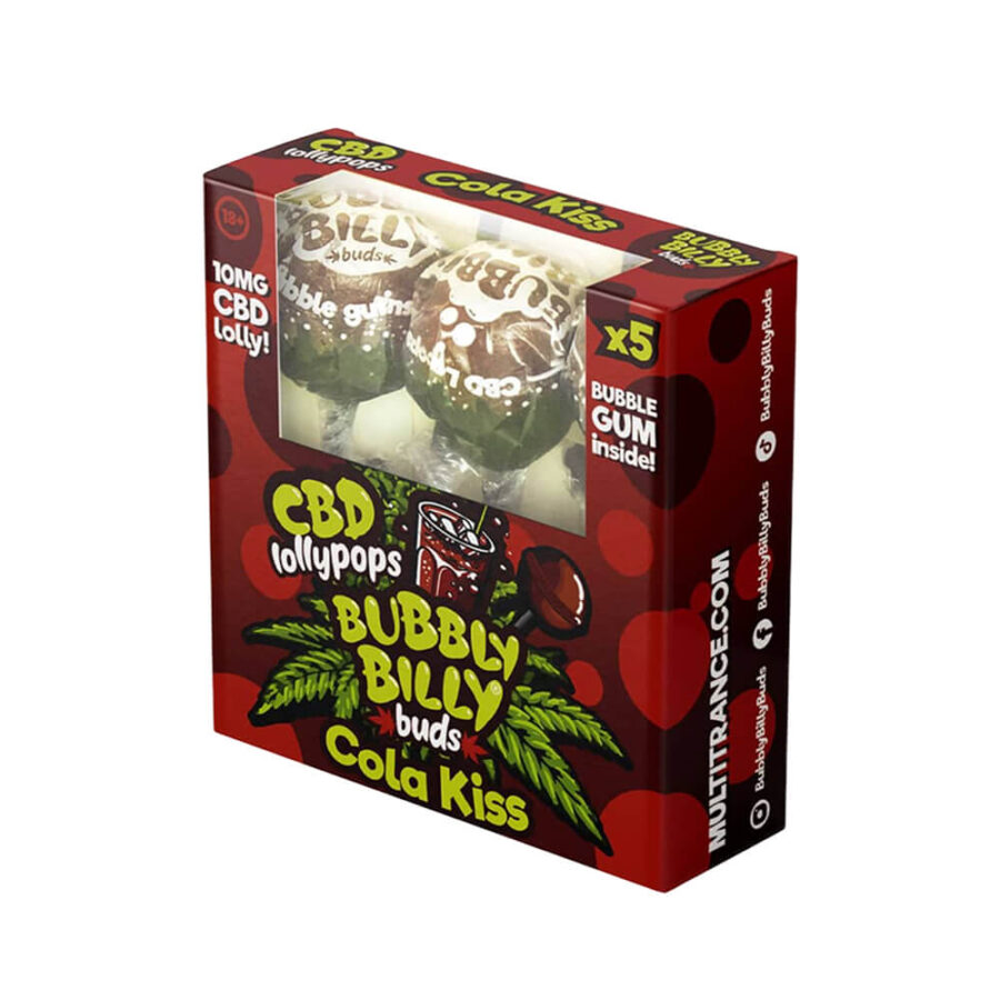 Bubbly Billy Buds Piruletas de CBD 10mg CBD 5uds Por Paquete (12paquetes/display)