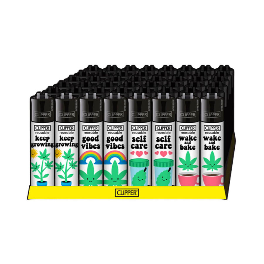 Clipper Lighters Classic Cute Weed (48uds/display)