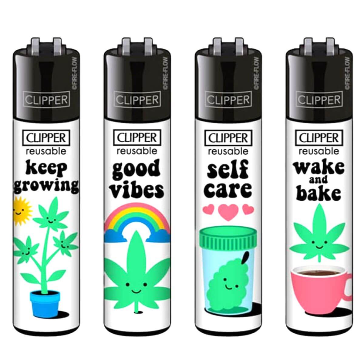 Clipper-lighters-classic-cute-weed Clipper Lighters Classic Cute Weed