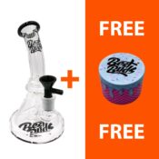 Best Buds Bent Neck Glass Bong 19.5cm Free gift
