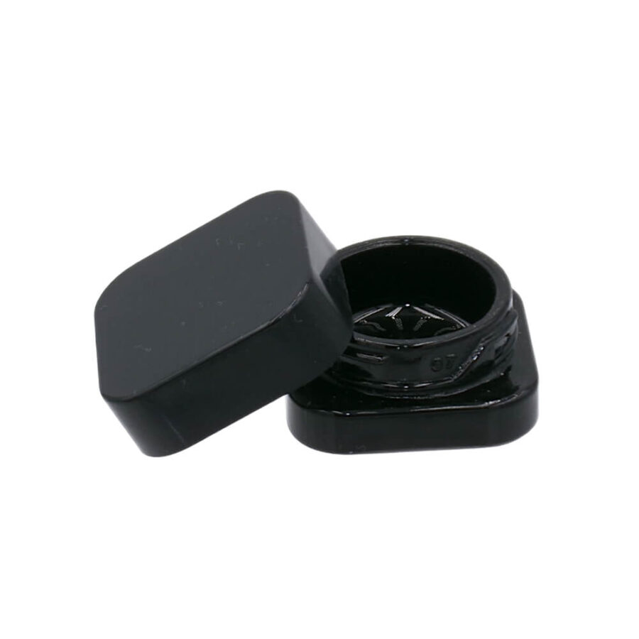 Frasco de vidrio cuadrado negro de 9 ml - venta al por mayor-2
