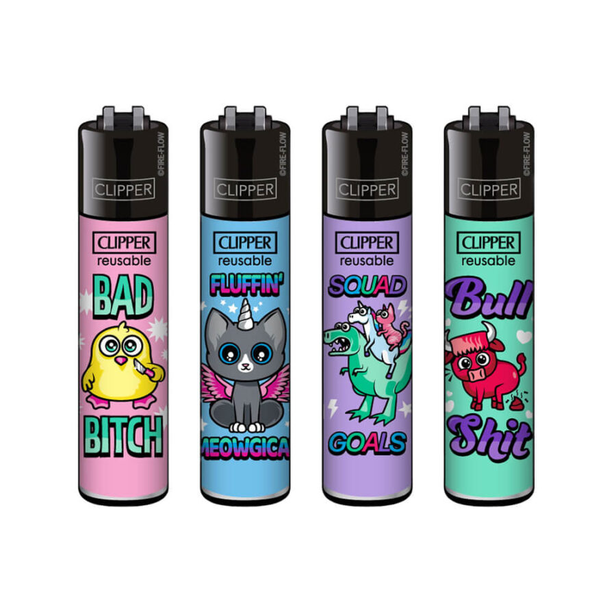 Clipper Lighters Classic Cute Slogans #2 (48uds/display)
