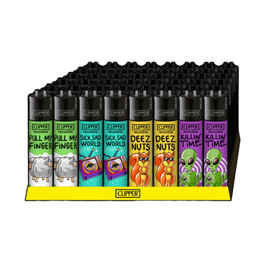 Clipper Lighters Classic Mix Slogan #4 (48uds/display)
