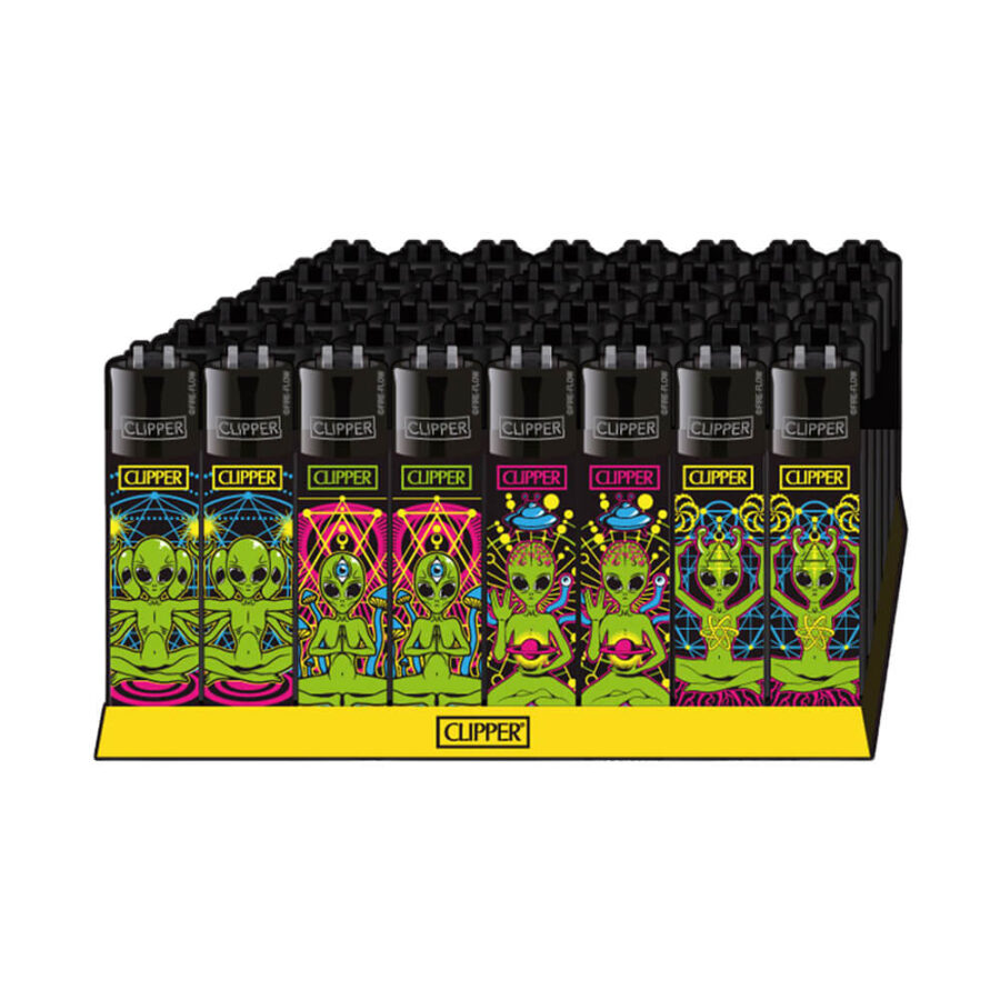 Clipper Lighters Classic Trippy Alien (48uds/display)