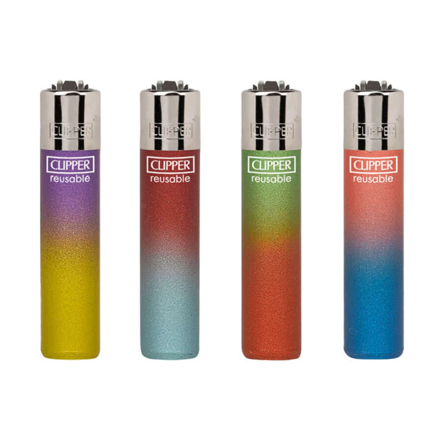 Encendedores Clipper clásicos metálicos degradados n.º 7 (24 unidades:expositor) - Venta al por mayor