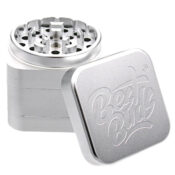 Best Buds The Cube - Grinder de aluminio de 4 partes (50 mm) 4 Best Buds The Cube Aluminium Grinder 4 Parts 50mm Silver