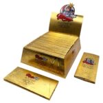 Monkey King Billionaire Gold XL Unbleached Ultrathin Rolling Papers 130 mm 24pcsdisplay 2
