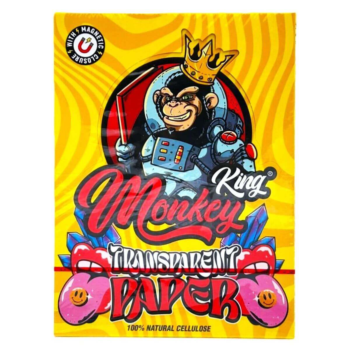 Papel-de-celulosa-100%-natural-transparente-rosa-Monkey-King-(expositor-de-24-unidades)-2 Monkey King Transparent Pink 100 Natural Cellulose Paper 24pcsdisplay 2
