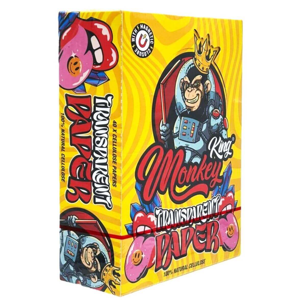 Papel-de-celulosa-100%-natural-transparente-rosa-Monkey-King-(expositor-de-24-unidades)-3 Monkey King Transparent Pink 100 Natural Cellulose Paper 24pcsdisplay 3